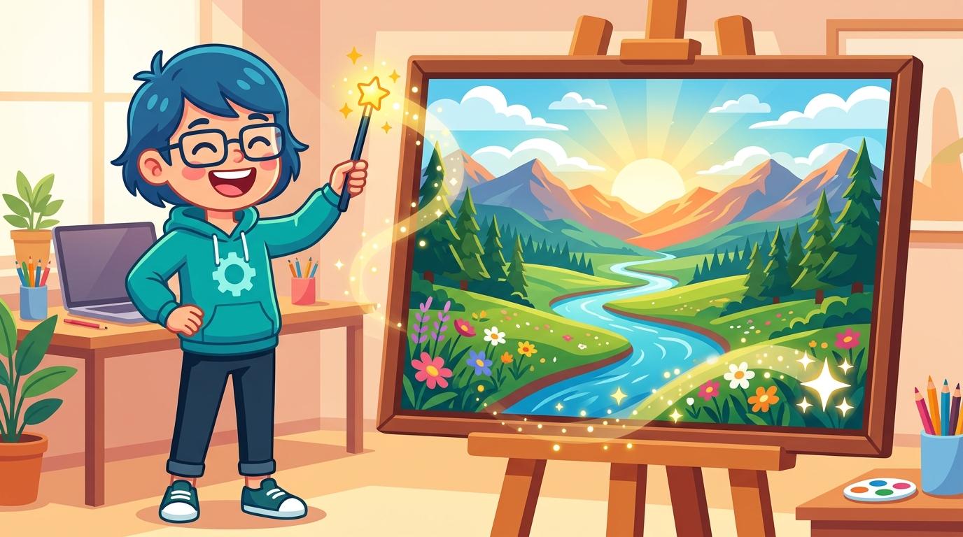 Cartoon Watermark Remover Illustration